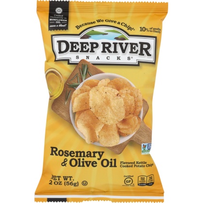 Deep River Snacks Rosemary & Olive Oil Kettle Cooked Potato Chips, 2 oz