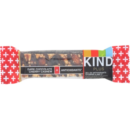 KIND: Plus Dark Chocolate Cherry Cashew + Antioxidants Bar, 1.4 oz