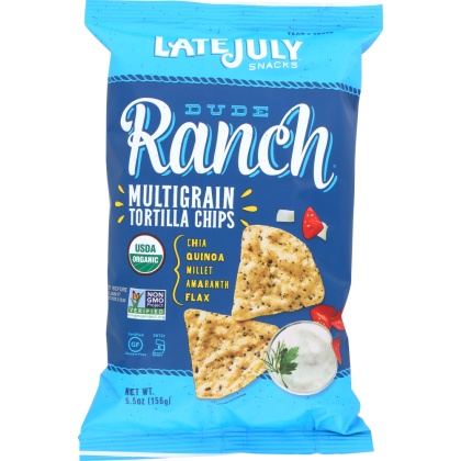 LATE JULY: Snacks Organic Multigrain Snack Chips Dude Ranch, 5.5 oz