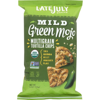 LATE JULY: Snacks Organic Multigrain Snack Chips Mild Green Mojo, 5.5 oz